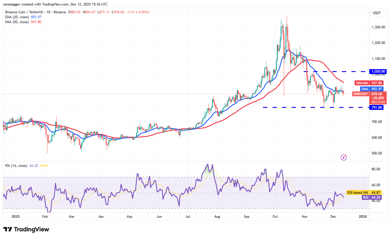 Predicciones de precios del 12 de diciembre: BTC, ETH, BNB, XRP, SOL, DOGE, ADA, BCH, HYPE, LINK Predicciones de precios del 12 de diciembre: BTC, ETH, BNB, XRP, SOL, DOGE, ADA, BCH, HYPE, LINK