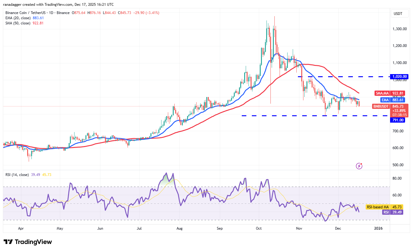 Predicciones de precios del 17 de diciembre: BTC, ETH, BNB, XRP, SOL, DOGE, ADA, BCH, HYPE, LINK Predicciones de precios del 17 de diciembre: BTC, ETH, BNB, XRP, SOL, DOGE, ADA, BCH, HYPE, LINK
