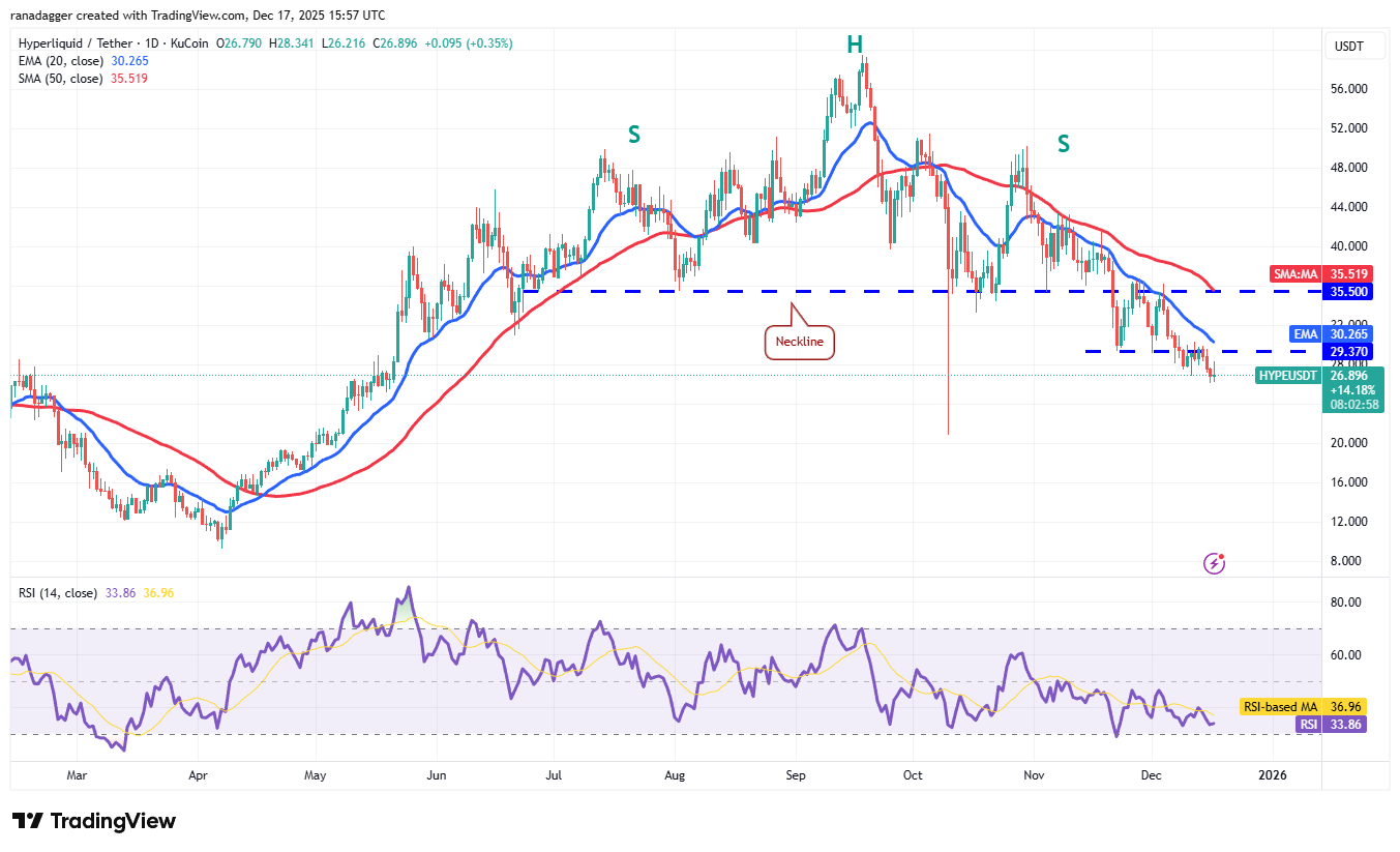Predicciones de precios del 17 de diciembre: BTC, ETH, BNB, XRP, SOL, DOGE, ADA, BCH, HYPE, LINK Predicciones de precios del 17 de diciembre: BTC, ETH, BNB, XRP, SOL, DOGE, ADA, BCH, HYPE, LINK