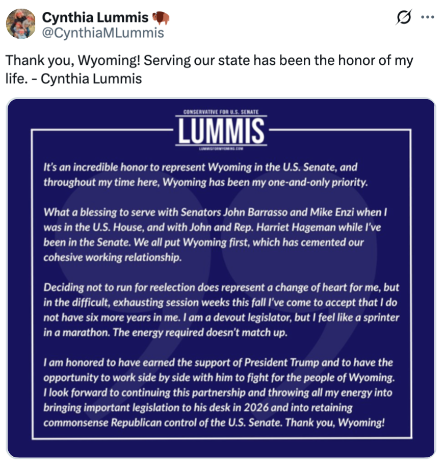 Comunidad cripto lamenta la decisión de la Senadora Lummis de no buscar la reelección Criptomonedas, Estados Unidos