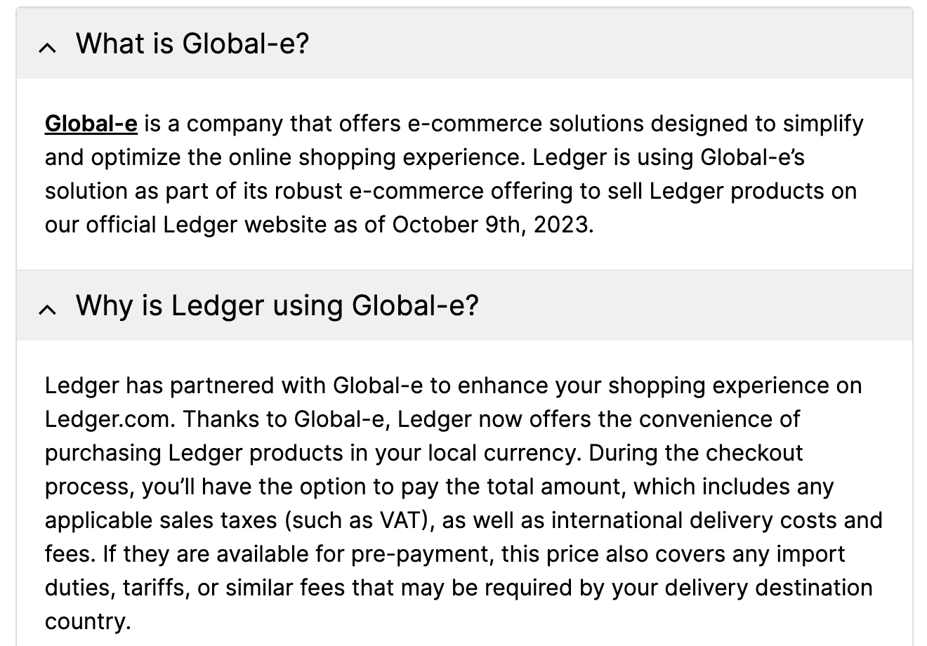 Ledger aseguró que el incidente de Global-e no comprometió las billeteras cripto Ledger aseguró que el incidente de Global-e no comprometió las billeteras cripto