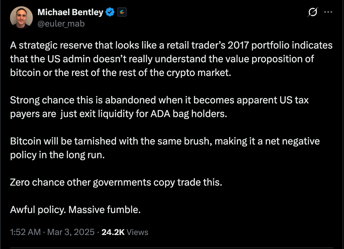 Director del Crypto Council de la Casa Blanca: Leyes "oscuras" frenan la reserva de Bitcoin Estados Unidos, Casa Blanca, Donald Trump, Reserva de Bitcoin