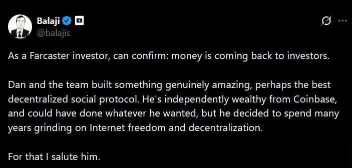 Farcaster devolverá 180 millones de dólares a los inversores tras la adquisición por Neynar Farcaster devolverá 180 millones de dólares a los inversores tras la adquisición por Neynar