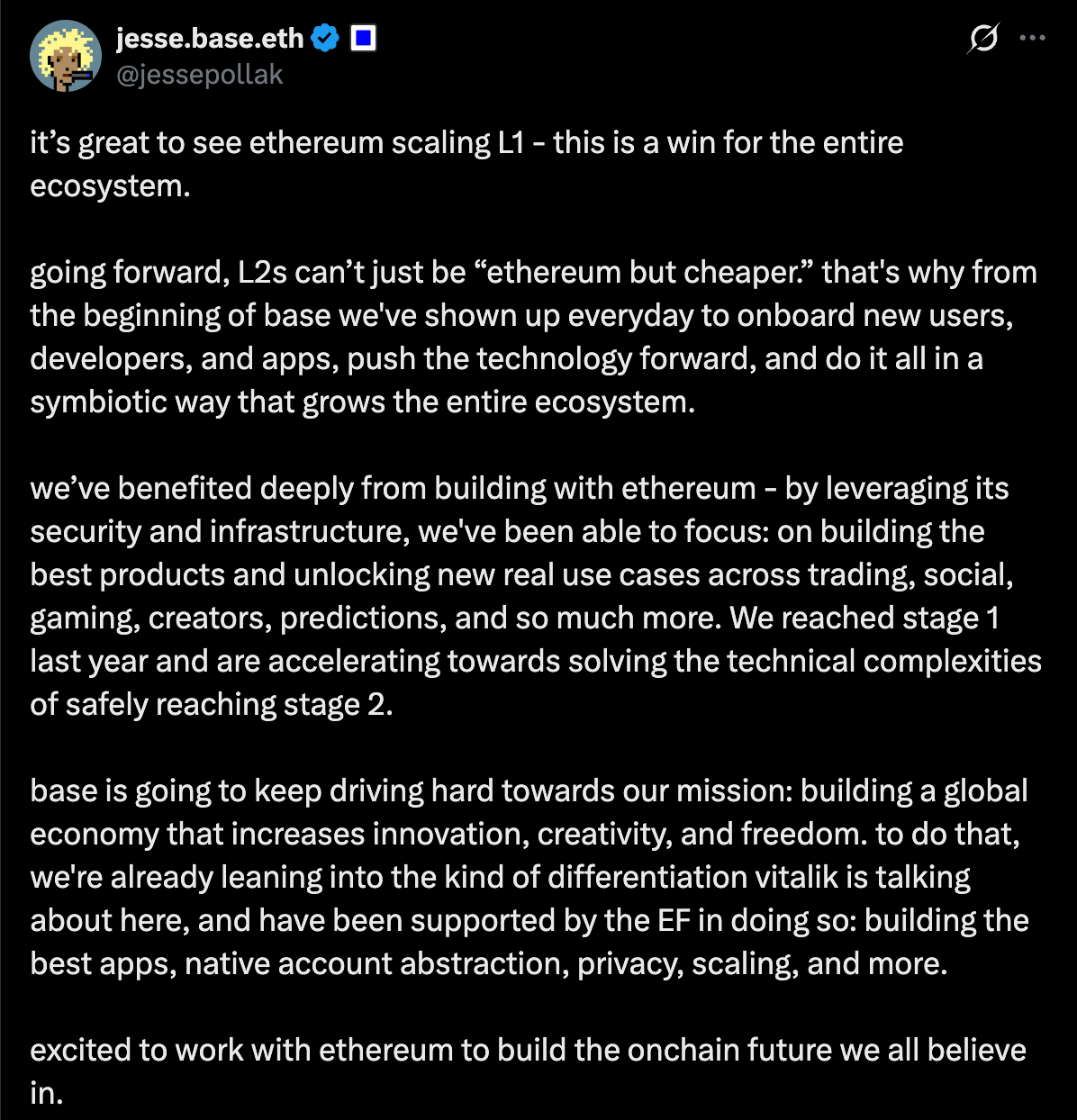 Base de Coinbase transiciona a su propia arquitectura con miras a la optimización Coinbase, Base, Layer2