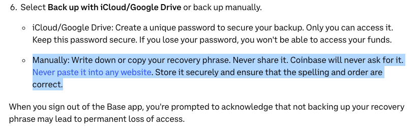 Página de Coinbase Commerce solicita frases semilla, generando preocupaciones de seguridad Página de Coinbase Commerce solicita frases semilla, generando preocupaciones de seguridad