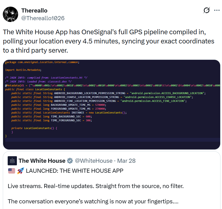 La aplicación de la Casa Blanca suscita preocupación por cuestiones relacionadas con el seguimiento de la ubicación y la privacidad Business, Technology, Privacy, Adoption, White House, Applications
